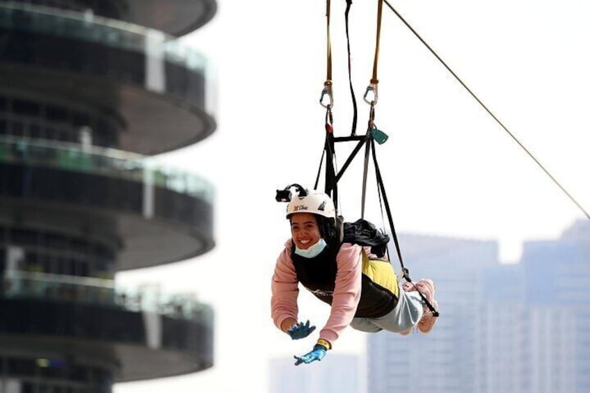 Entrance to Zipline Dubai Marina with Two Ways Private Transfers