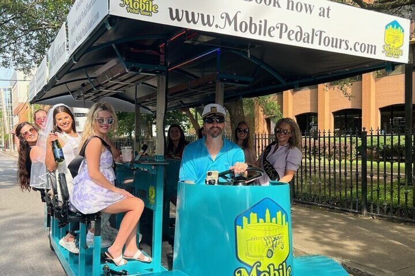 Private Pedal Party Bike Tour through Historic Downtown Mobile