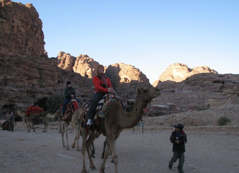 Picture 1 for Activity Wadi Rum: 2 Hour Camel Ride at Sunset/Sunrise Overnight