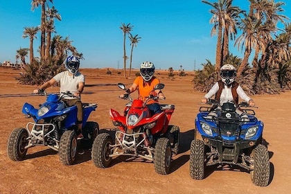 Quad ride at the desert of the Palmeraie of Marrakech