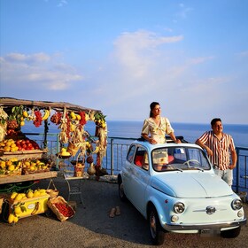 Positano / Praiano : Emblématique Fiat 500 Private Amalfi Coast Tour