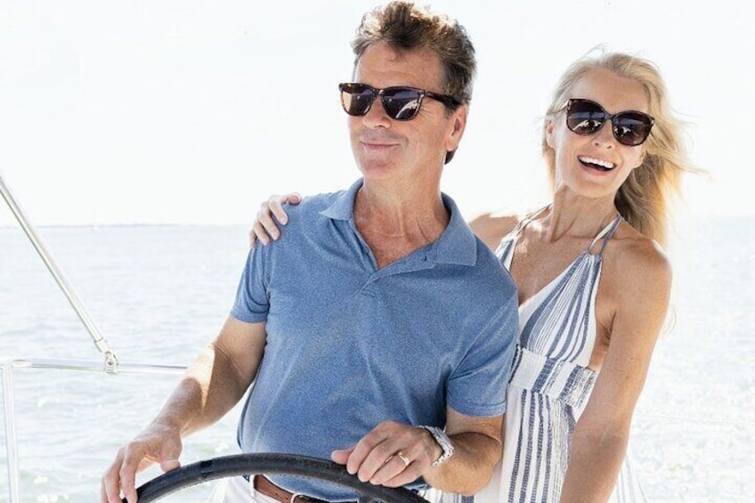 Get behind the helm and steer the boat