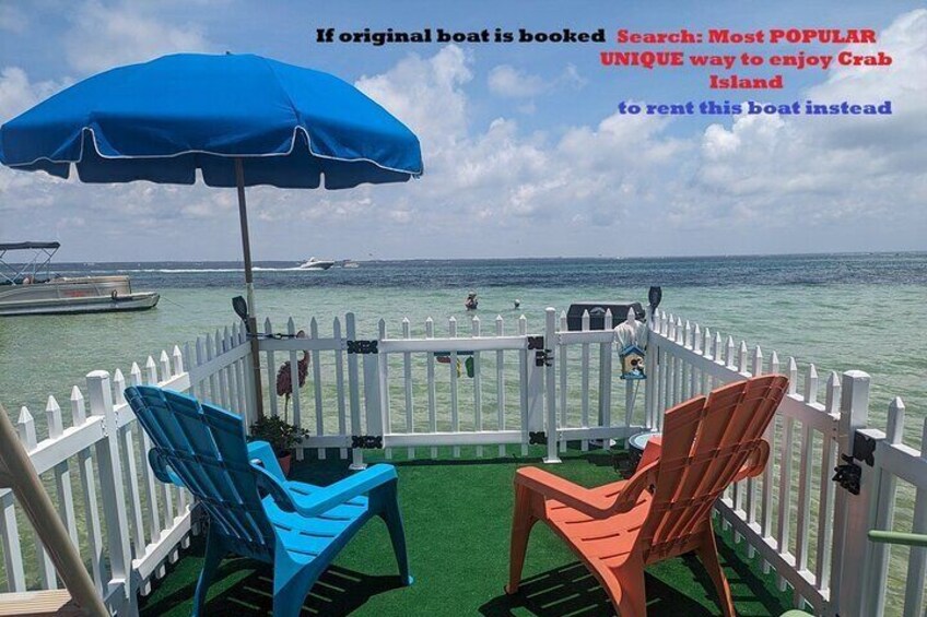 Private Captained Pontoon to Crab Island in Destin 3-6 Hrs.