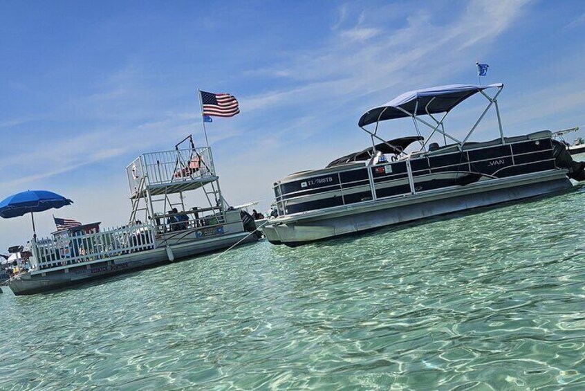 We are FunDestin Adventures together. Choose from our RedNeck Pontoon or our little blue RanDena Pontoon. 