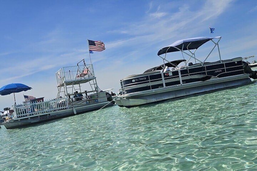 We are FunDestin Adventures together. Choose from our RedNeck Pontoon or our little blue RanDena Pontoon.