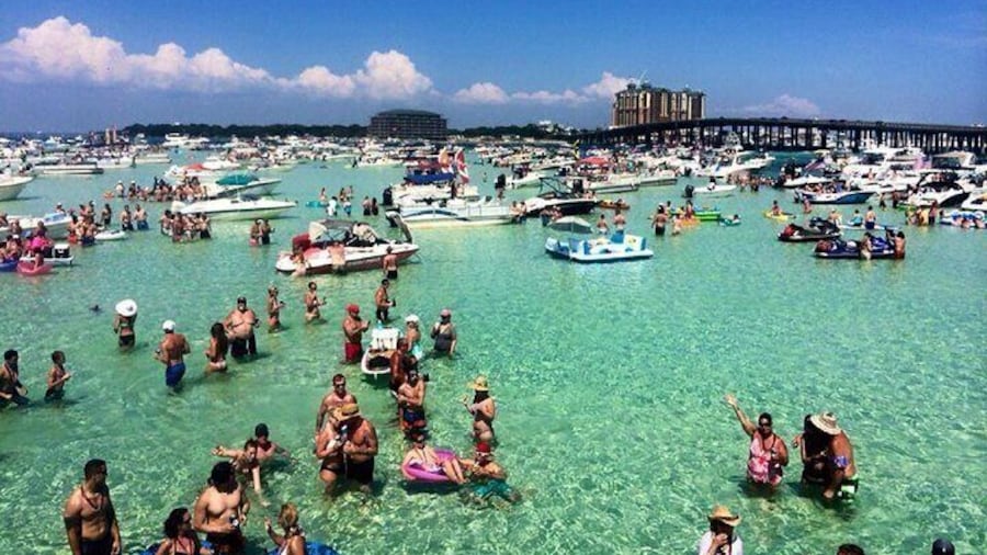 Our Boat is only 5 minutes from Crab Island. Enjoy more time having FUN