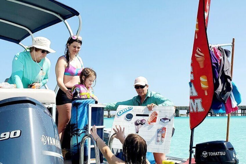 Private Captained Pontoon to Crab Island in Destin 3-6 Hrs.