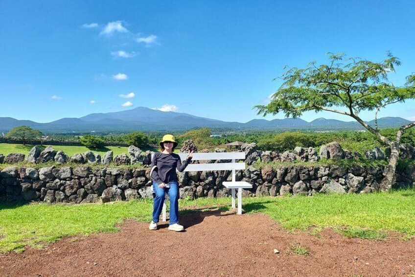 Private Tour Sangumburi Crater & Jeju stone park in jeju island 