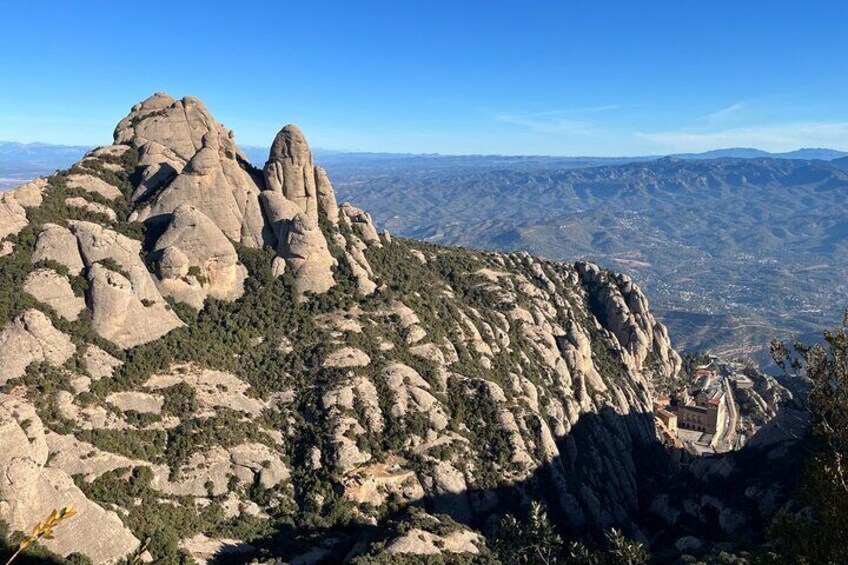 Montserrat in the afternoon with the Black Virgin and singing of the Monks