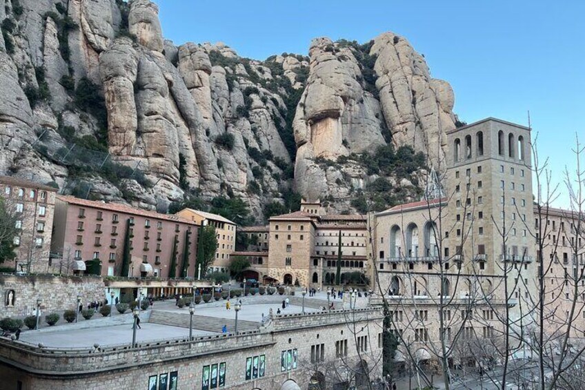 Montserrat in the afternoon with the Black Virgin and singing of the Monks