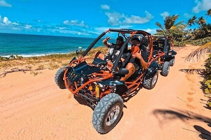 San juan; El Yunque Waterfall Adventure & Beach Buggy W. Transfer