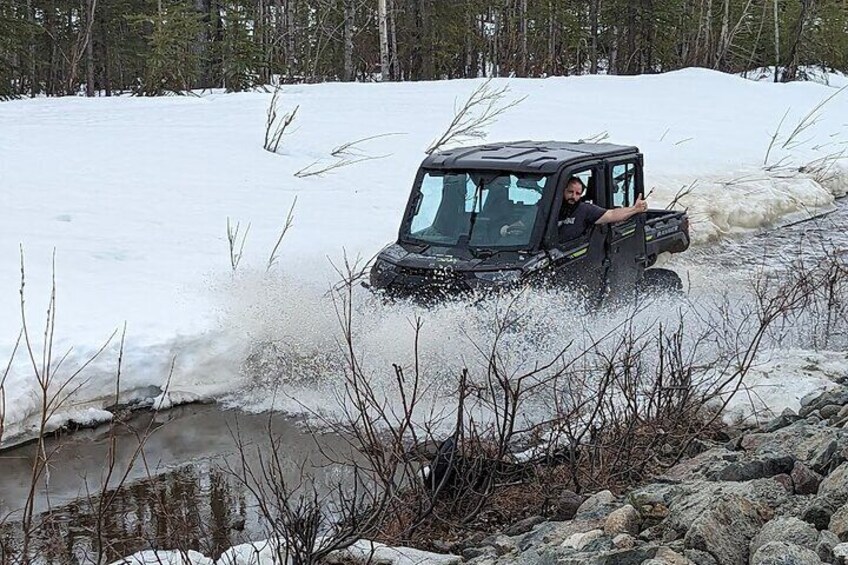 Heated and Enclosed Snow ATV Tour in Alaska Open All Year Round 