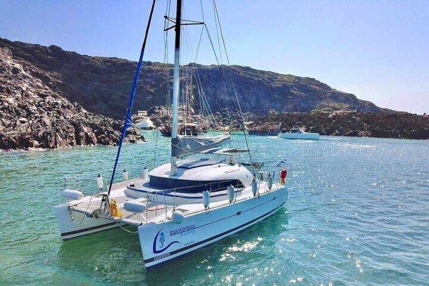 Infinity Blue Semi Private DayTime Cruise with meal in Santorini