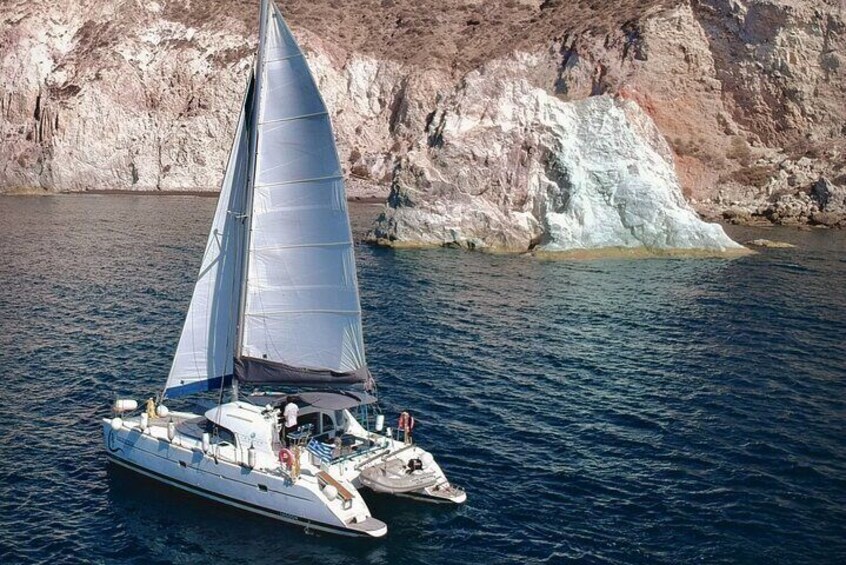 Infinity Blue Semi Private DayTime Cruise with meal in Santorini