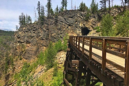 Bicyle Tour on Historical Kettle Valley Railway from Myra Canyon to Pentict...