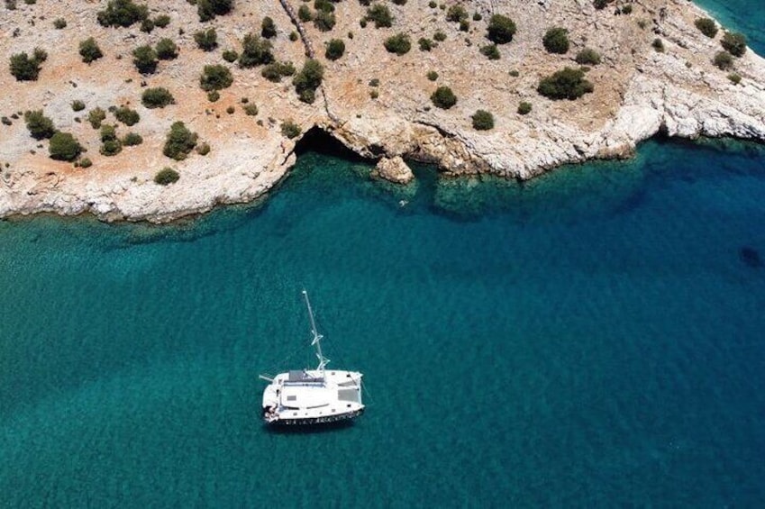 Full Day Yacht Tour in Catamaran Naxos Greece