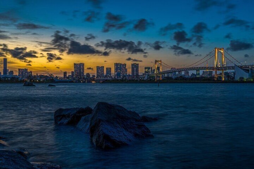 rainbow bridge evening