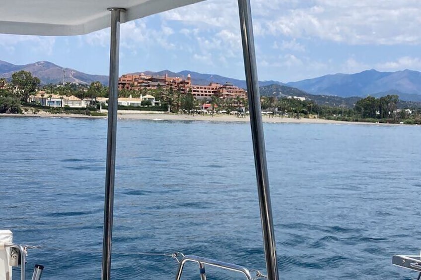 Dolphin trips on a catamaran