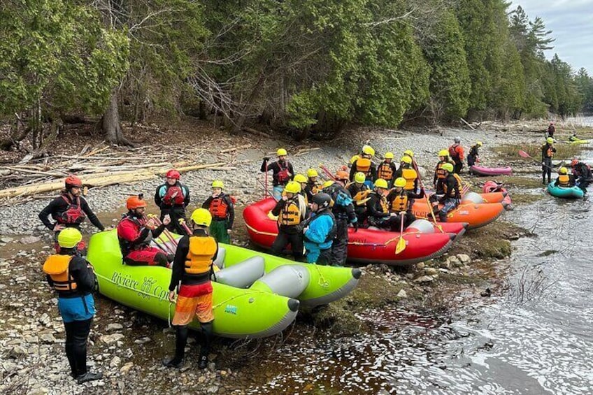 Rafting and kayaking on the Jacques Cartier River