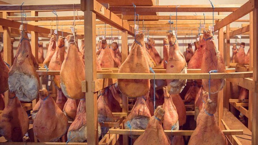 Hundreds of IBAIALDE hams in the dryer
