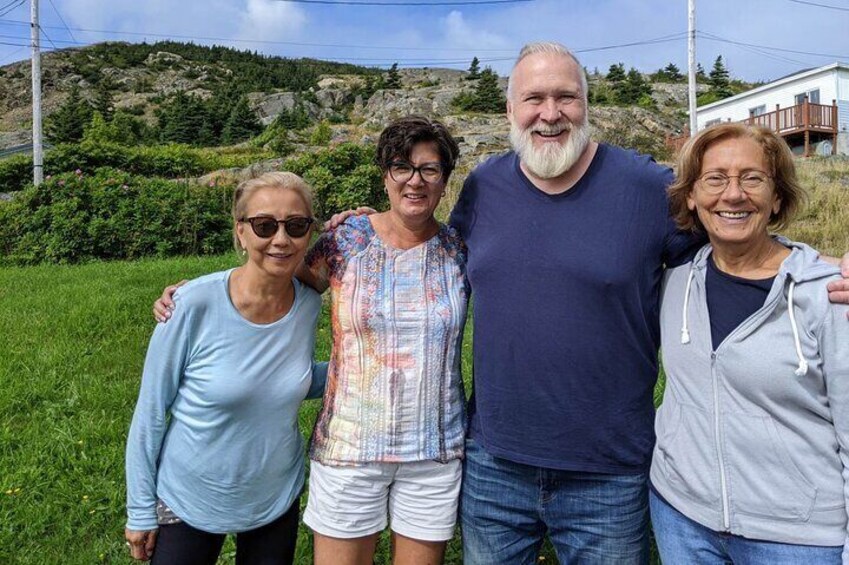 Blueberry picking with guests from ON