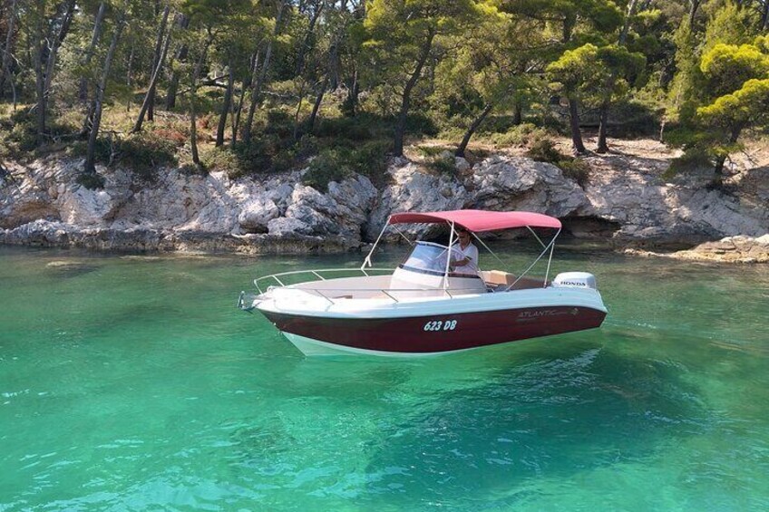 Finding one of the secluded bays in the area
