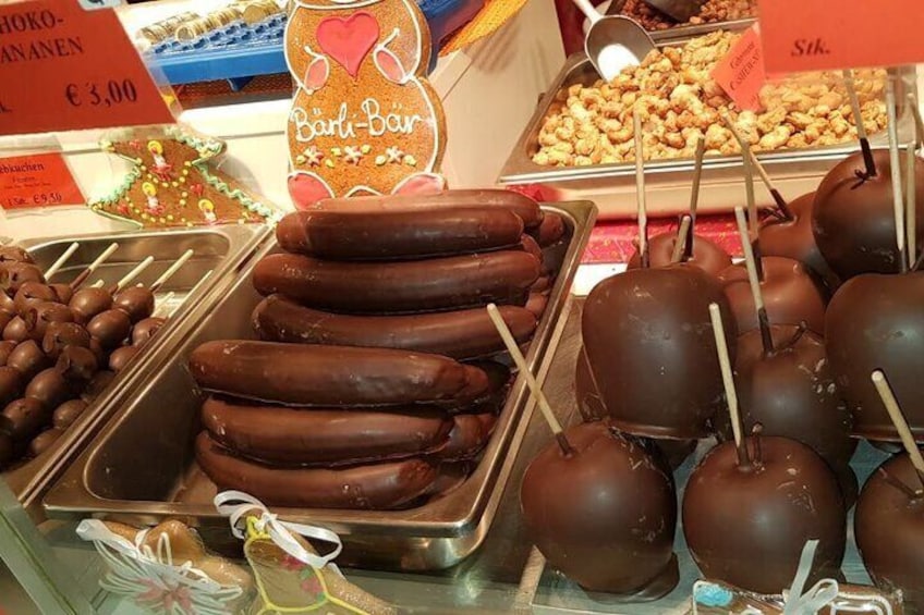 some typical sweets at the Christmas market