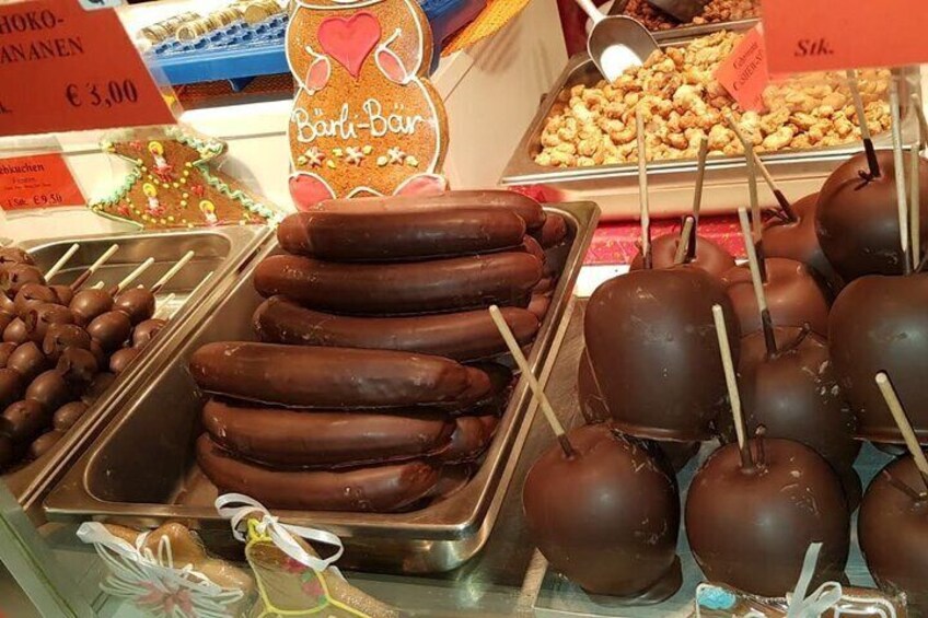 some typical sweets at the Christmas market