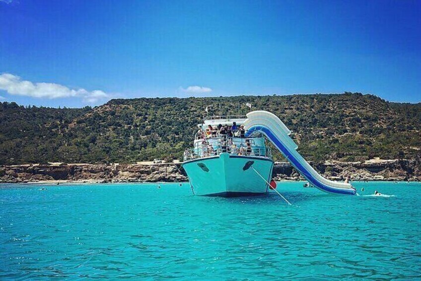 Paphos: Blue Lagoon Cruise With Water Slide