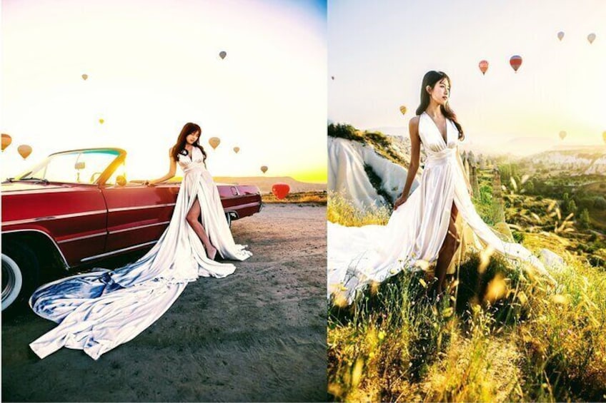 Professional PhotoShoot with Hot Air Balloons in Cappadocia