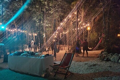 Night of Legends Experience with Buffet and Swim in Cenote