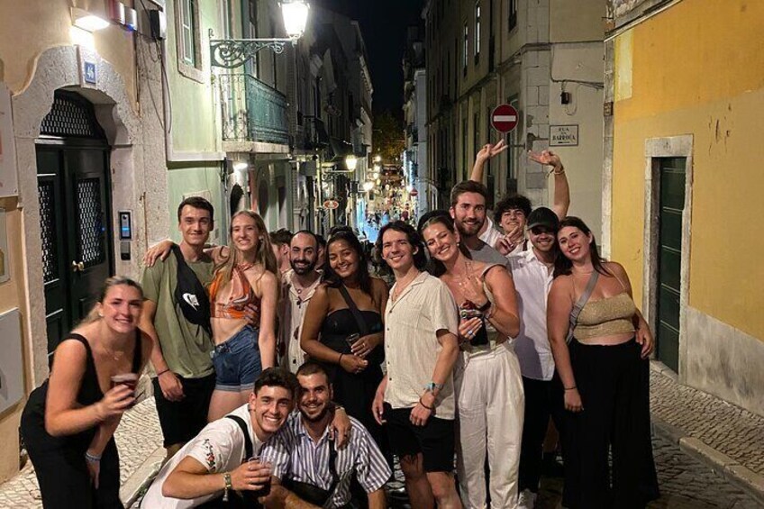 Pub Crawl in Lisbon Bairro Alto & Pink Street