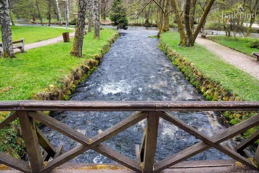 The spring of the Bosna River, Vrelo Bosne, Sarajevo, Bosnia and Herzegovina 