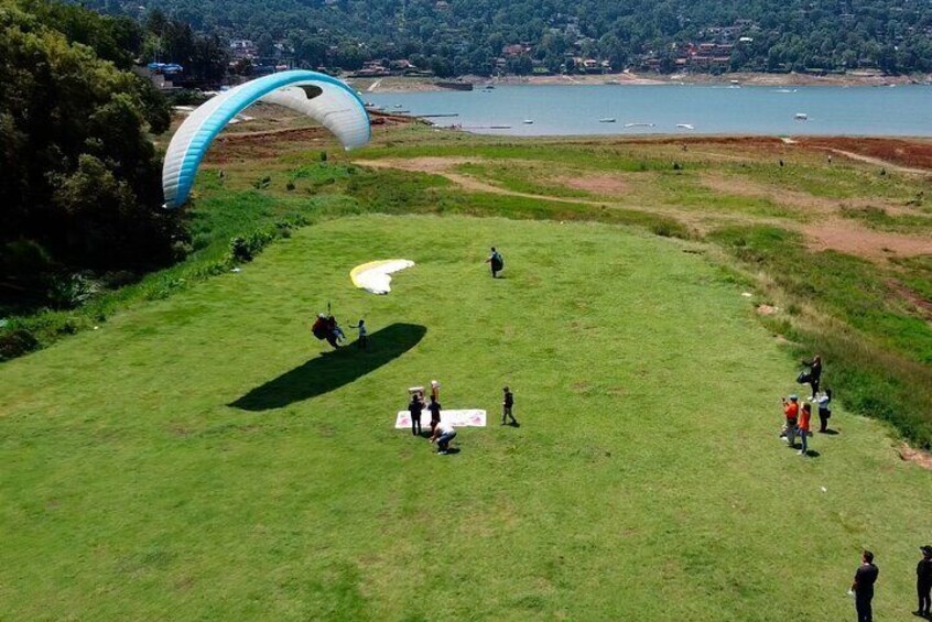 Paragliding Flight Landing