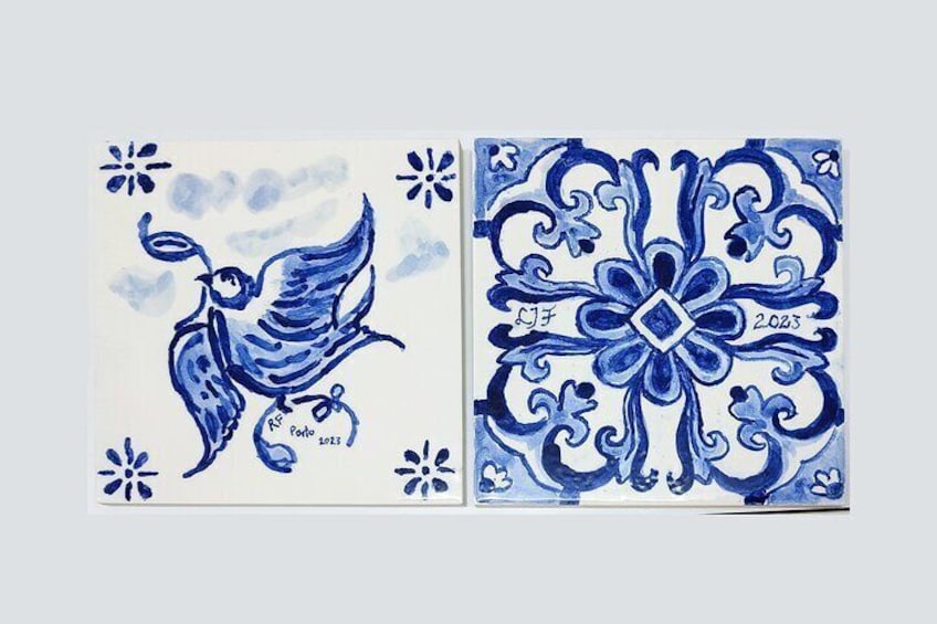 Tiles made in the workshop