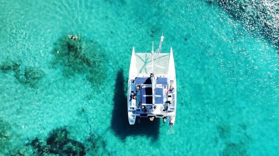 Daily cruise on a sailing catamaran on the La Maddalena archipelago