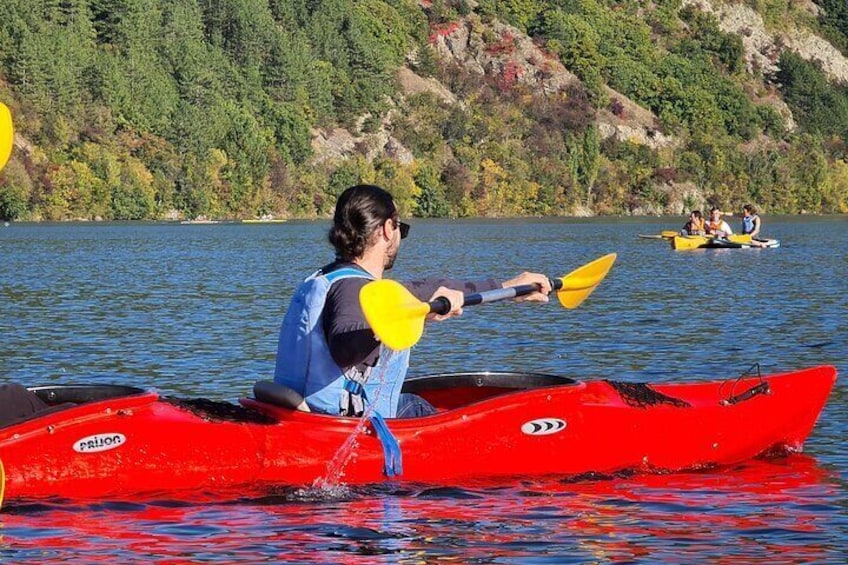 Kayaking on the Pancharevo lake