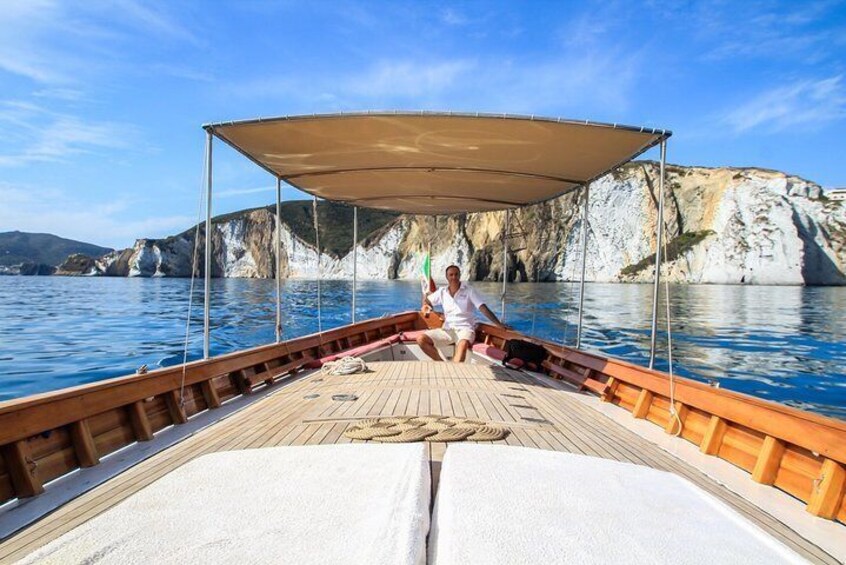 Ponza, boat trip on board the Zannone 1954