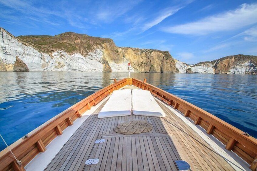 Ponza, boat trip on board the Zannone 1954