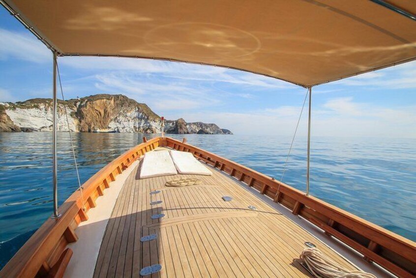 Ponza, boat trip on board the Zannone 1954