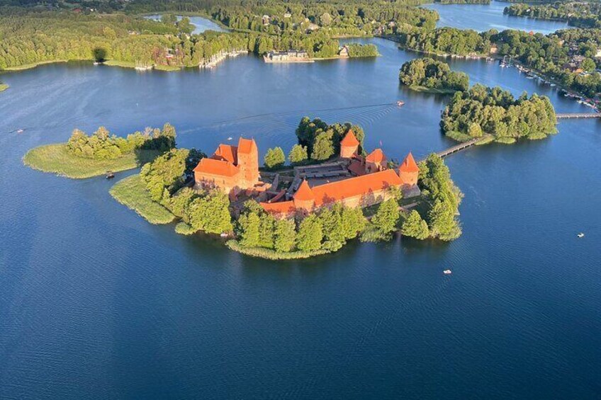 Hot air balloon flight over Vilnius or Trakai in Lithuania