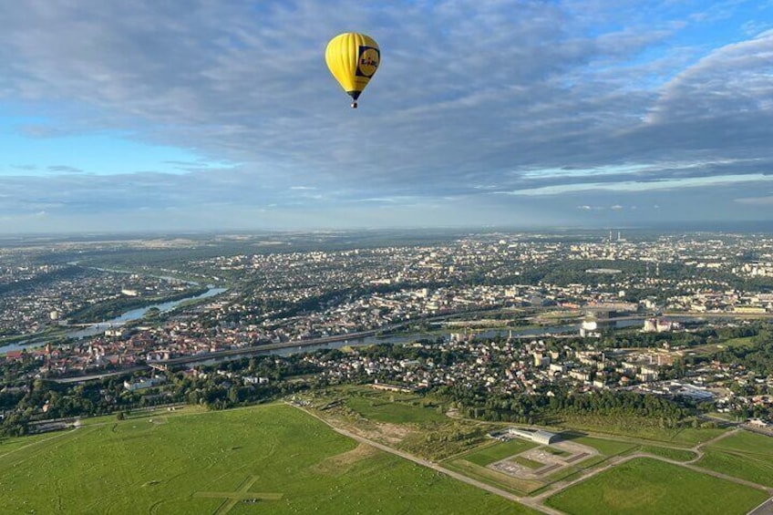 Hot air balloon flight over Vilnius or Trakai in Lithuania