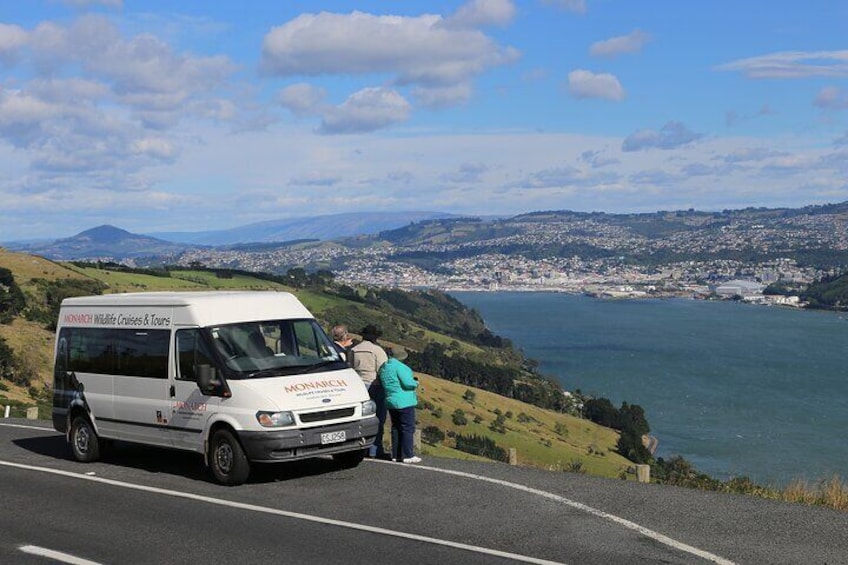 As you travel across the Otago Peninsula you'll be treated to great views of harbour and coast.