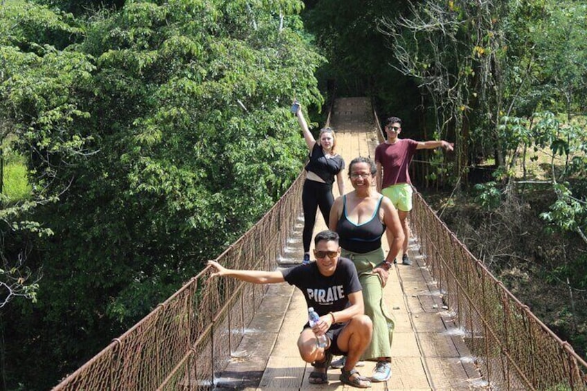 Hanging rope bridge!