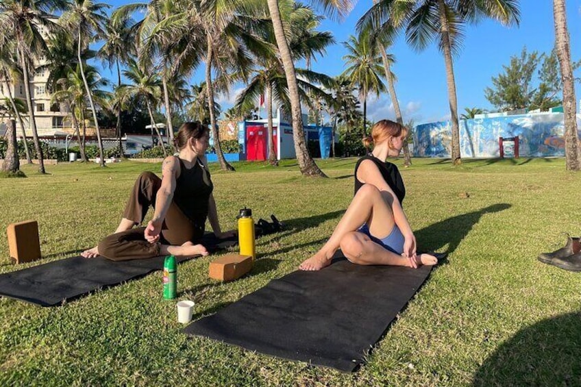 Private Group Beach Yoga Experience with Transport