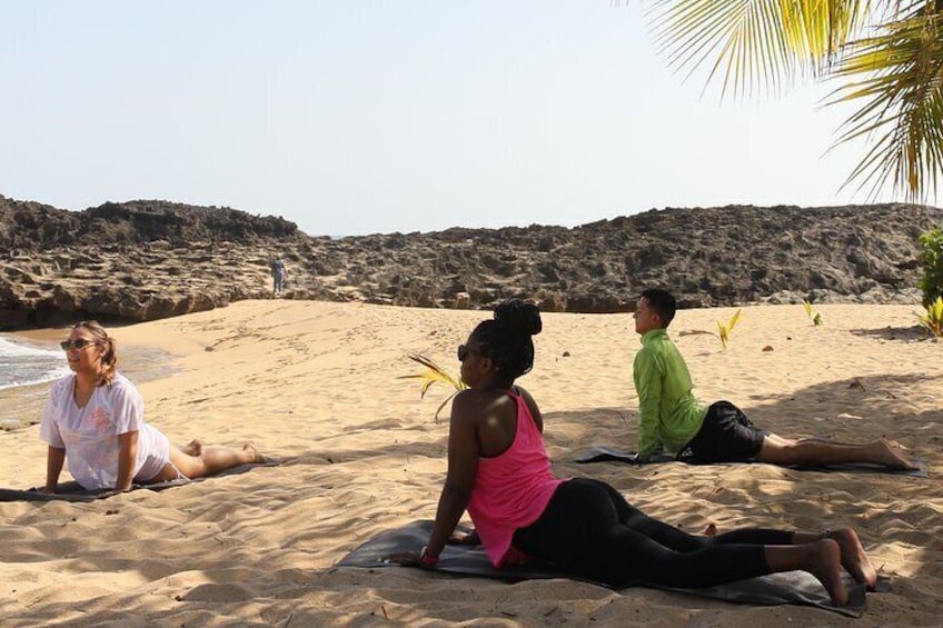 Private Group Beach Yoga Experience with Transport