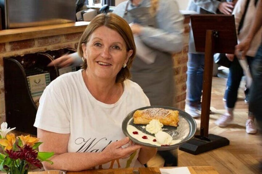 Enjoy your Apple Strudel handmade by you! Viator has permission to use this photo for Hahndorf Walking Tour listing.