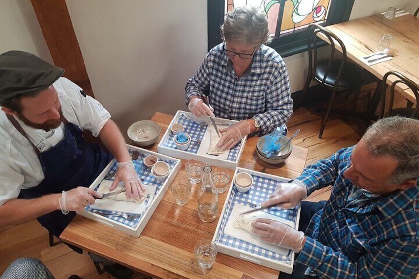 Constructing an Apfel (Apple) Strudel with permission for Hahndorf Walking Tours Viator listing only