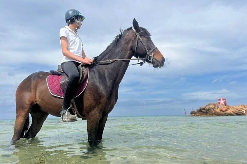 horseback riding on the beach