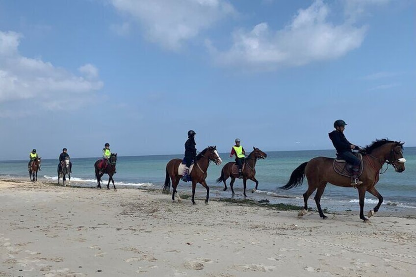 horseback riding on the beach